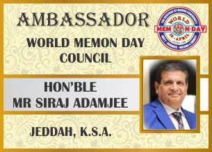 MR Siraj Adamjee   -  Saudi Arabia Jeddah